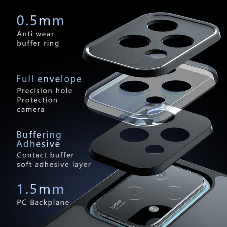 For Honor 200 Lite Global Armor Precise Hole PC Hybrid TPU Phone Case - Transparent
