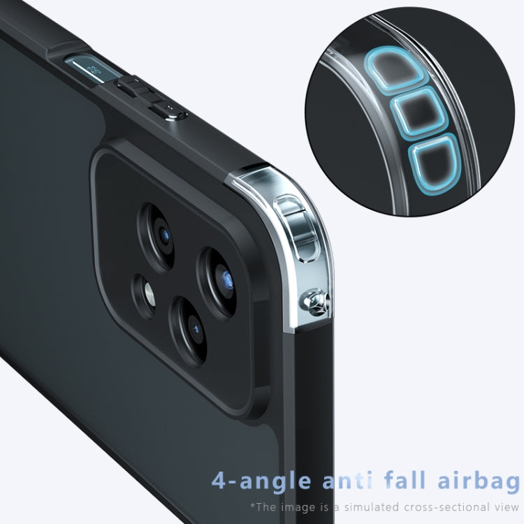 For Honor 200 Lite Global Armor Precise Hole PC Hybrid TPU Phone Case - Transparent