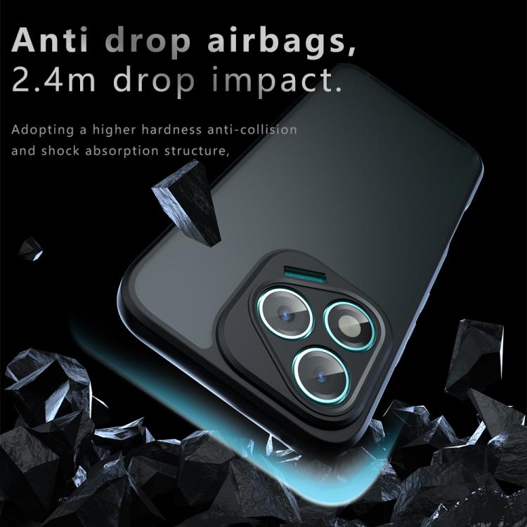 For Honor 400 Lite Global Armor Precise Hole PC Hybrid TPU Phone Case - Transparent