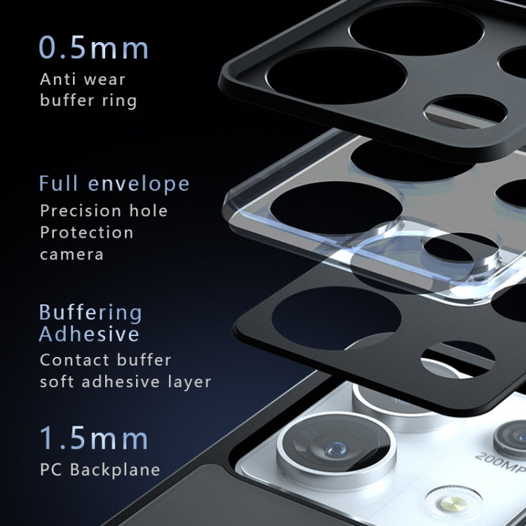 For Xiaomi Redmi Note 13 Pro Armor Precise Hole PC Hybrid TPU Phone Case - Frosted Black