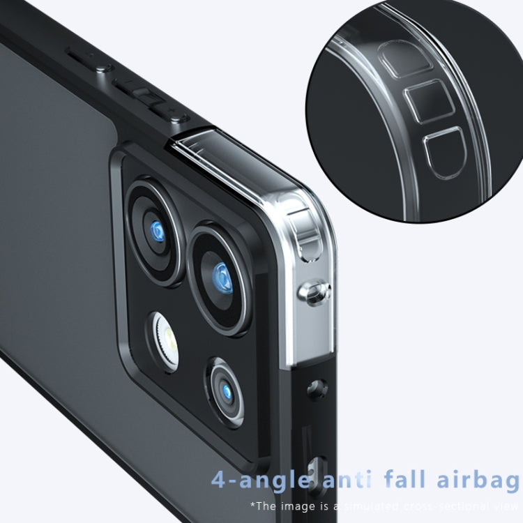 For Xiaomi Redmi Note 13 Pro Armor Precise Hole PC Hybrid TPU Phone Case - Frosted Black