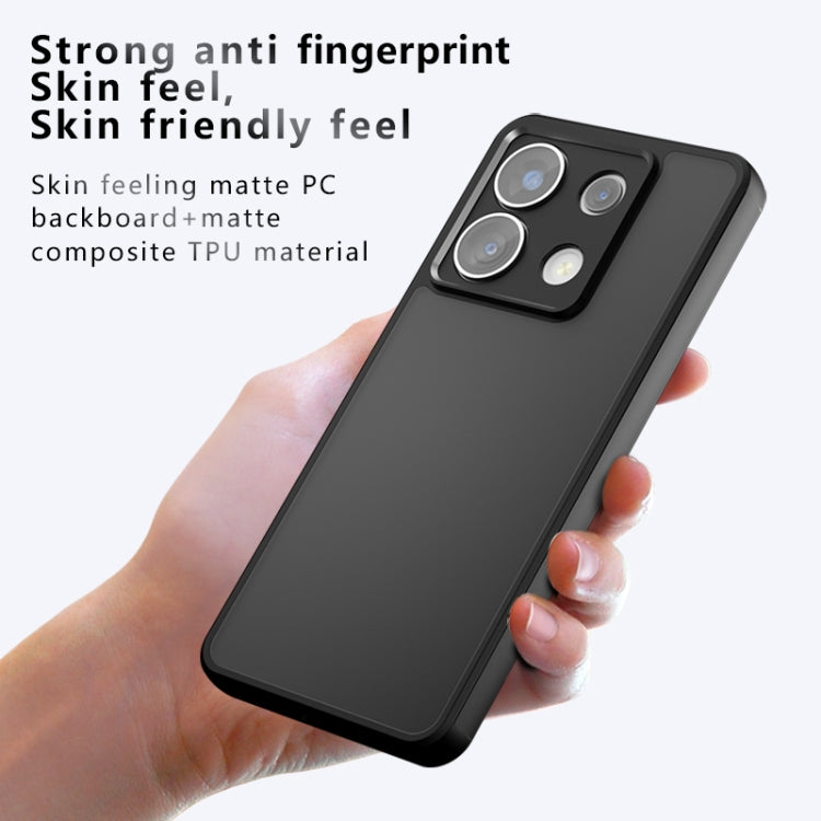 For Xiaomi Redmi Note 13 Pro Armor Precise Hole PC Hybrid TPU Phone Case - Frosted Black