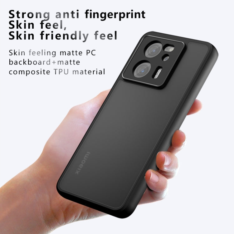 For Xiaomi 13T / 13T Pro Armor Precise Hole PC Hybrid TPU Phone Case - Frosted Black
