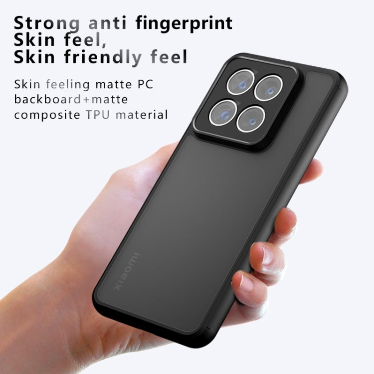 For Xiaomi 14 Pro Armor Precise Hole PC Hybrid TPU Phone Case - Frosted Black