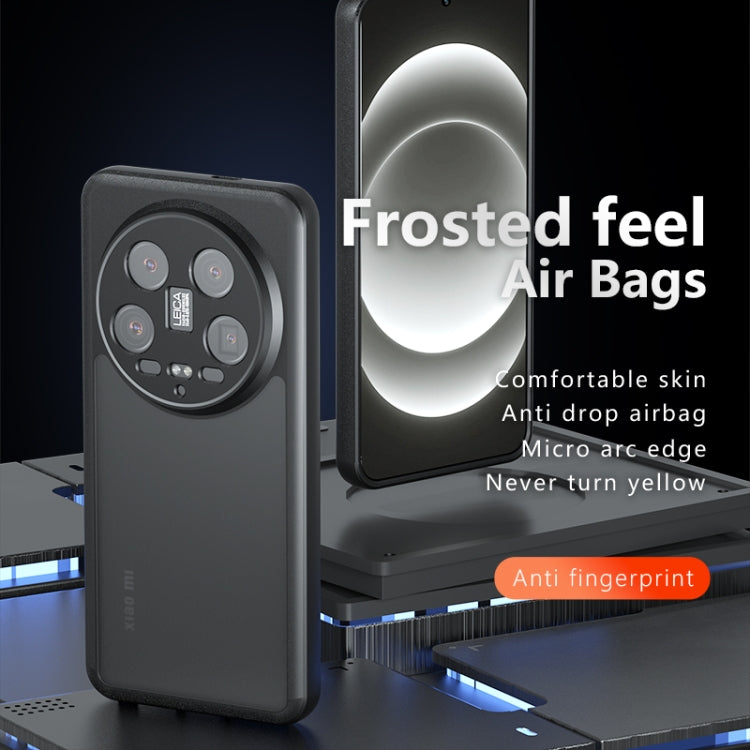 For Xiaomi 14 Ultra Armor Precise Hole PC Hybrid TPU Phone Case - Frosted Black