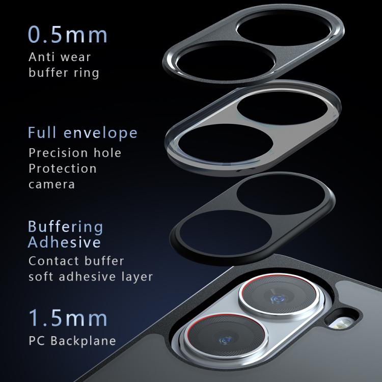 For Redmi Turbo 4 / Xiaomi Poco X7 Pro Armor Precise Hole PC Hybrid TPU Phone Case - Frosted Black