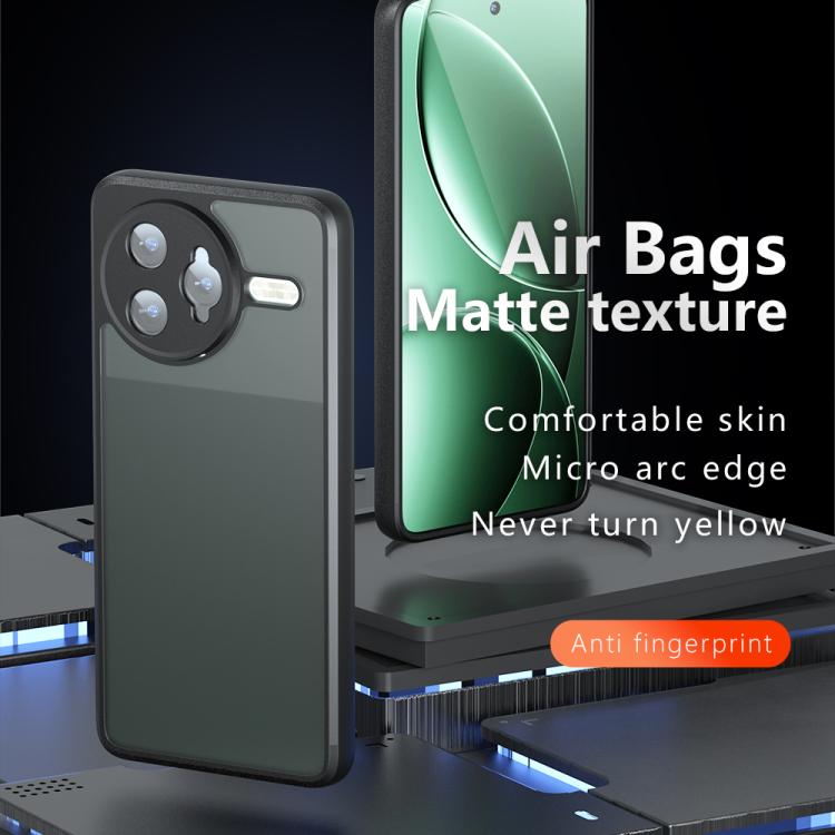 For Redmi K80 / Xiaomi Poco F7 Pro Armor Precise Hole PC Hybrid TPU Phone Case - Frosted Black