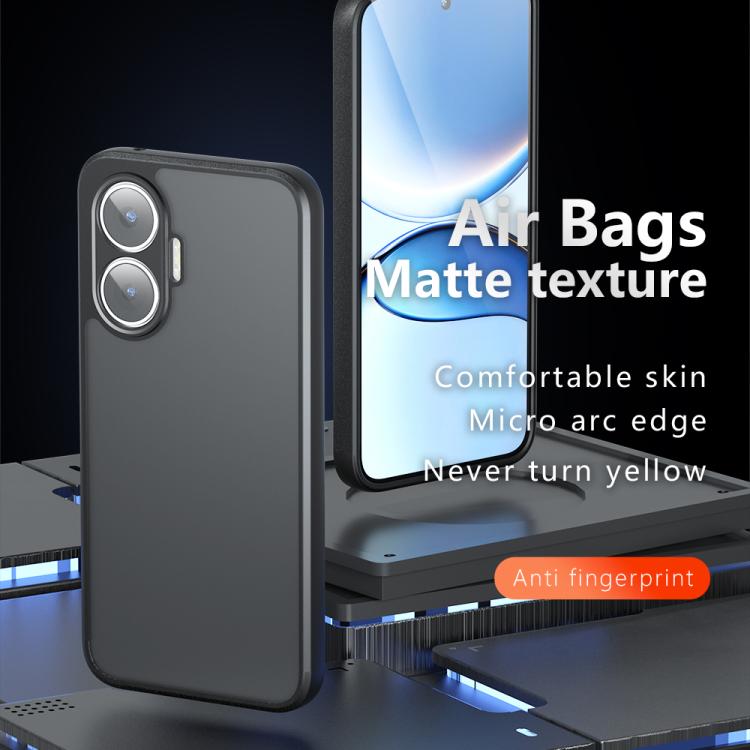 For Redmi Turbo 4 Pro / Xiaomi Poco F7 Armor Precise Hole PC Hybrid TPU Phone Case - Frosted Black