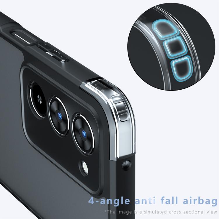 For Redmi 15 5G / 4G EU 171mm Armor Precise Hole PC Hybrid TPU Phone Case - Frosted Black