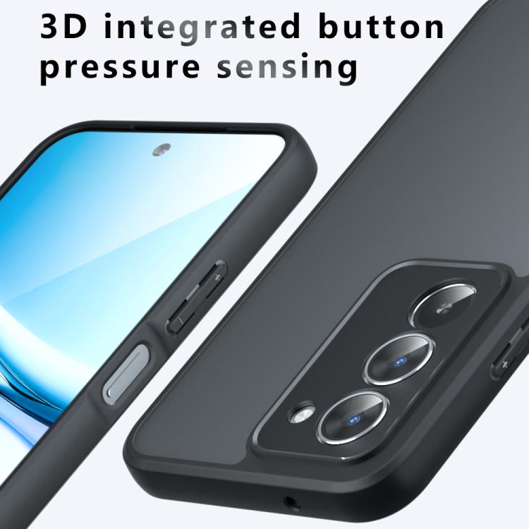 For Redmi 15 5G / 4G EU 171mm Armor Precise Hole PC Hybrid TPU Phone Case - Frosted Black