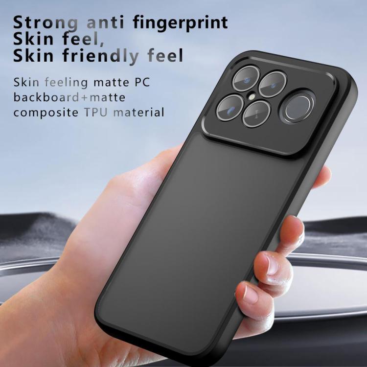 For Redmi K90 Pro Max / Poco F8 Ultra Armor Precise Hole PC Hybrid TPU Phone Case - Frosted Black