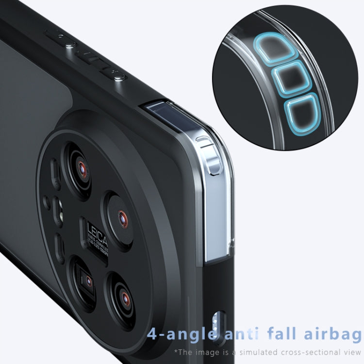 For Xiaomi 14 Ultra Armor Precise Hole PC Hybrid TPU Phone Case - Transparent