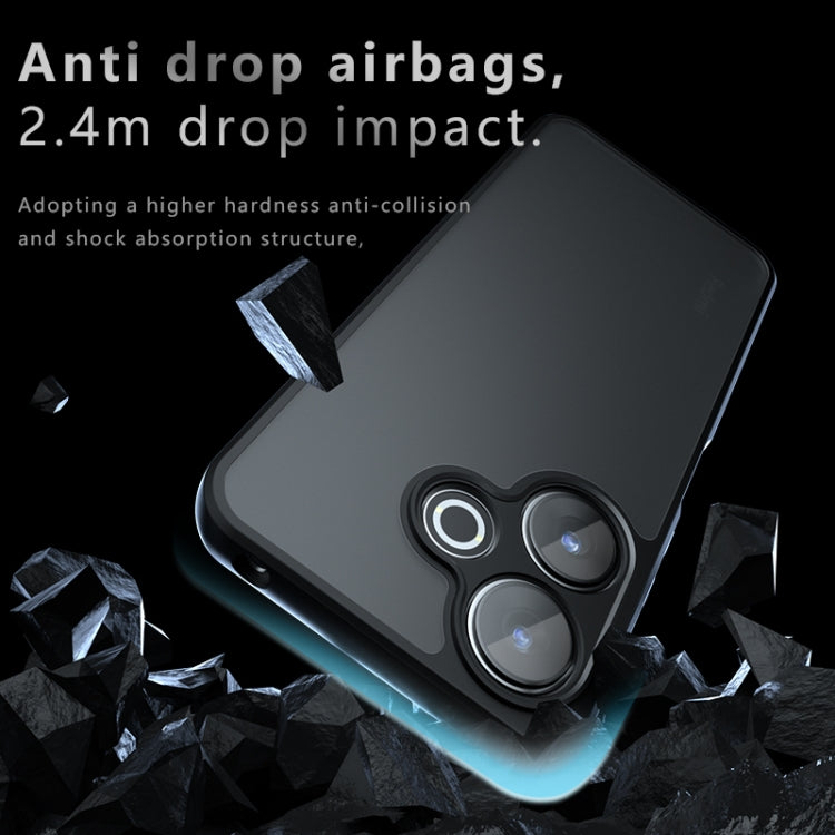 For Redmi 13 4G Global Armor Precise Hole PC Hybrid TPU Phone Case - Transparent