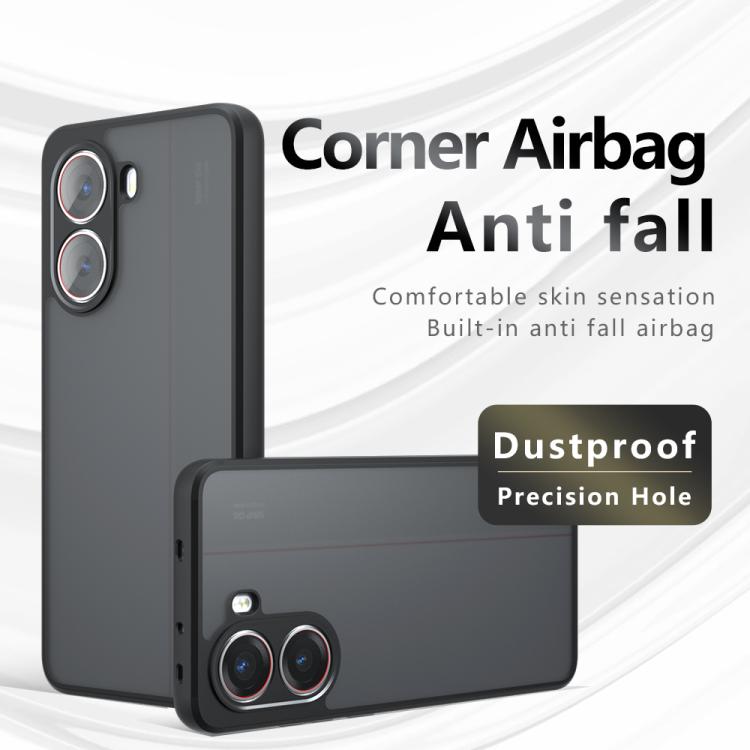 For Redmi Turbo 4 / Xiaomi Poco X7 Pro Armor Precise Hole PC Hybrid TPU Phone Case - Transparent