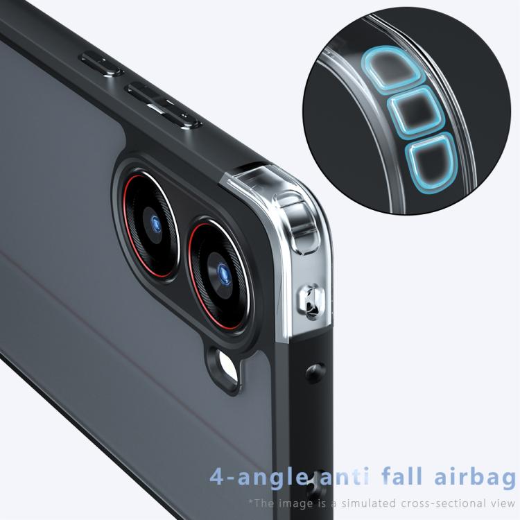 For Redmi Turbo 4 / Xiaomi Poco X7 Pro Armor Precise Hole PC Hybrid TPU Phone Case - Transparent