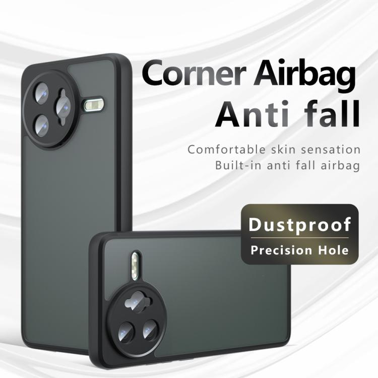 For Redmi K80 / Xiaomi Poco F7 Pro Armor Precise Hole PC Hybrid TPU Phone Case - Transparent
