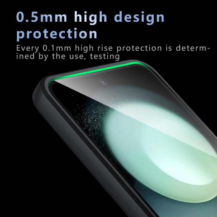 For Samsung Galaxy Z Flip6 / Flip7 FE Armor PC Hybrid TPU Phone Case - Frosted Black