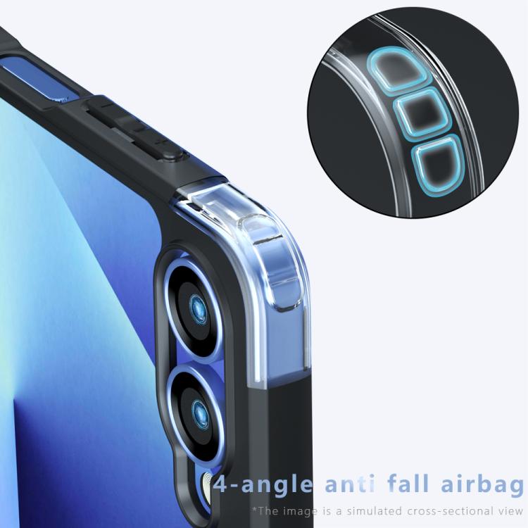For Samsung Galaxy Z Flip7 Armor PC Hybrid TPU Phone Case - Frosted Black