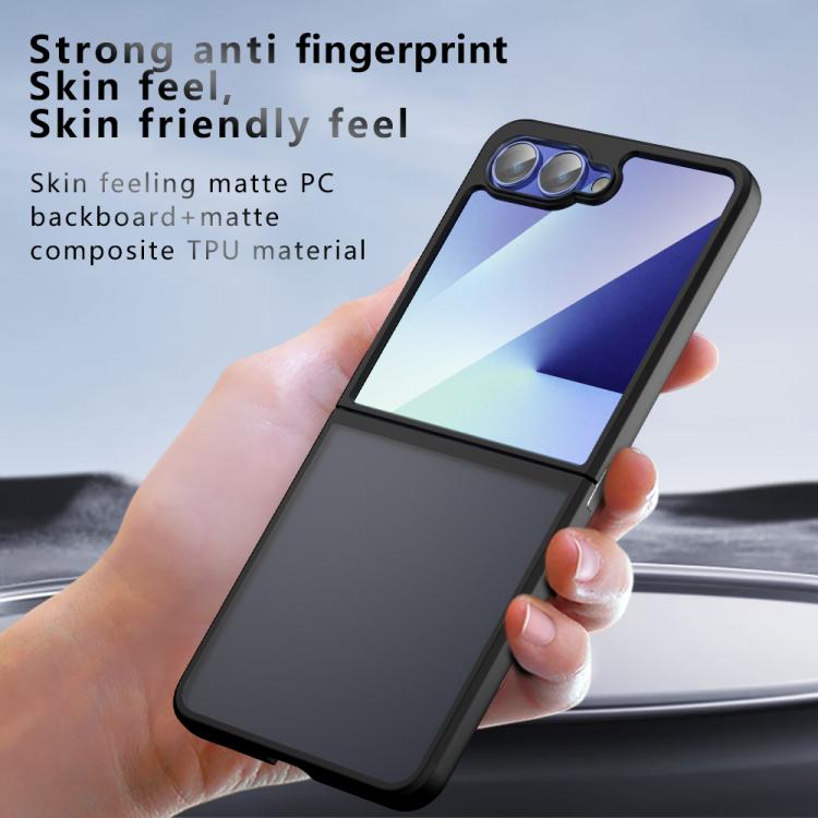For Samsung Galaxy Z Flip7 Armor PC Hybrid TPU Phone Case - Frosted Black