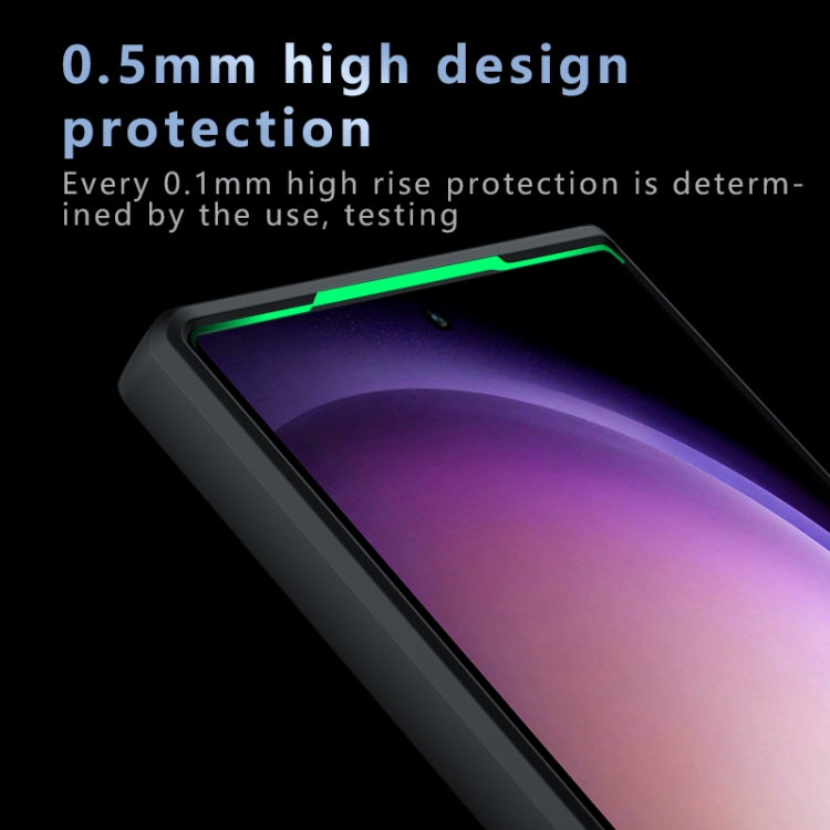 For Samsung Galaxy S23 Ultra 5G Armor Precise Hole PC Hybrid TPU Phone Case - Frosted Black