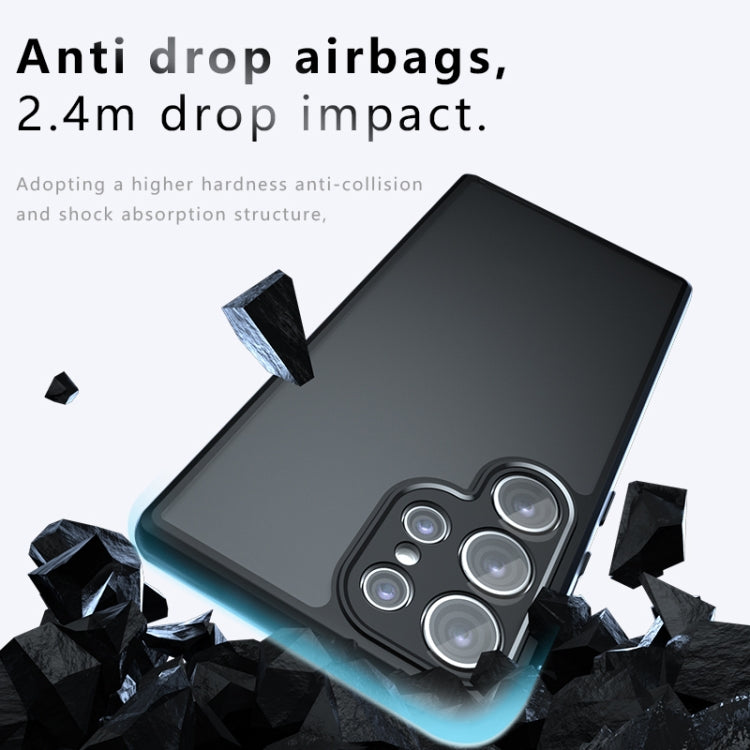 For Samsung Galaxy S24 Ultra 5G Armor Precise Hole PC Hybrid TPU Phone Case - Frosted Black