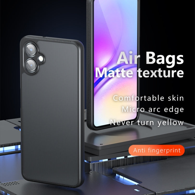 For Samsung Galaxy A06 4G Armor Precise Hole PC Hybrid TPU Phone Case - Frosted Black