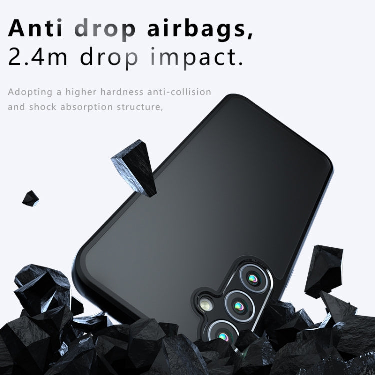 For Samsung Galaxy A25 Armor Precise Hole PC Hybrid TPU Phone Case - Transparent