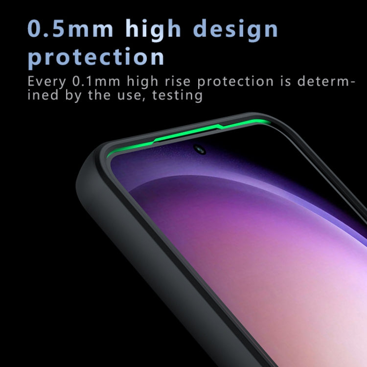 For Samsung Galaxy A25 Armor Precise Hole PC Hybrid TPU Phone Case - Transparent