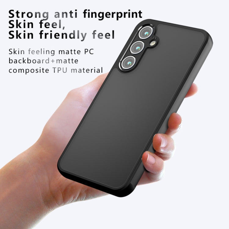 For Samsung Galaxy A25 Armor Precise Hole PC Hybrid TPU Phone Case - Transparent