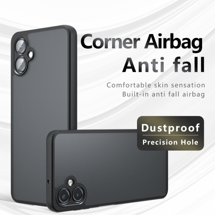 For Samsung Galaxy A06 4G Armor Precise Hole PC Hybrid TPU Phone Case - Transparent