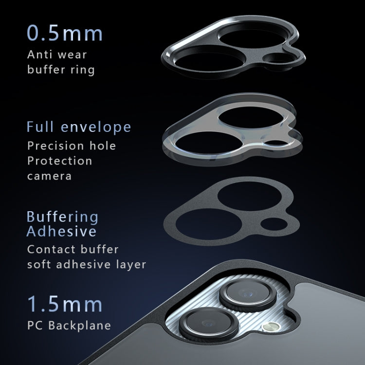 For Samsung Galaxy A06 4G Armor Precise Hole PC Hybrid TPU Phone Case - Transparent