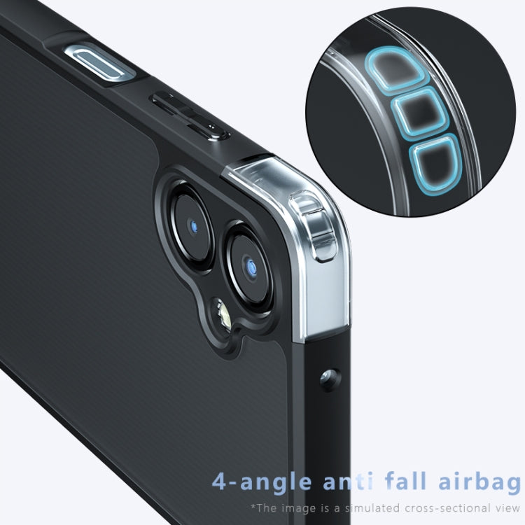For Samsung Galaxy A06 4G Armor Precise Hole PC Hybrid TPU Phone Case - Transparent