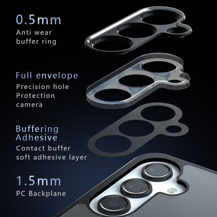 For Samsung Galaxy A26 5G Armor Precise Hole PC Hybrid TPU Phone Case - Transparent