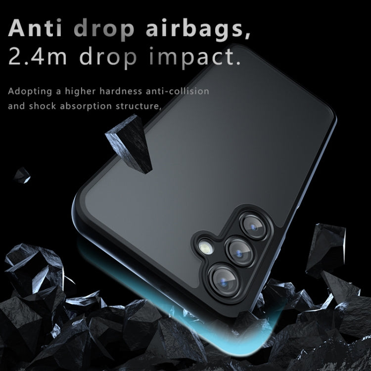 For Samsung Galaxy A36 5G Armor Precise Hole PC Hybrid TPU Phone Case - Transparent