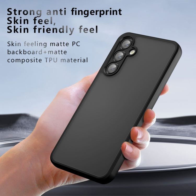 For Samsung Galaxy A36 5G Armor Precise Hole PC Hybrid TPU Phone Case - Transparent