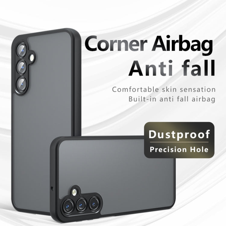 For Samsung Galaxy A56 5G Armor Precise Hole PC Hybrid TPU Phone Case - Transparent