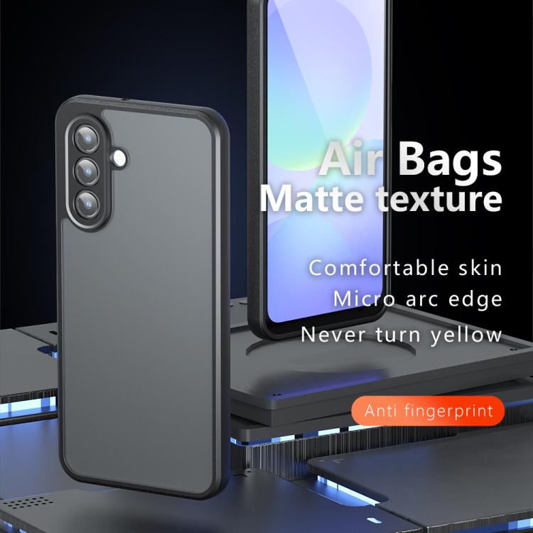 For Samsung Galaxy A17 5G Armor Precise Hole PC Hybrid TPU Phone Case - Transparent