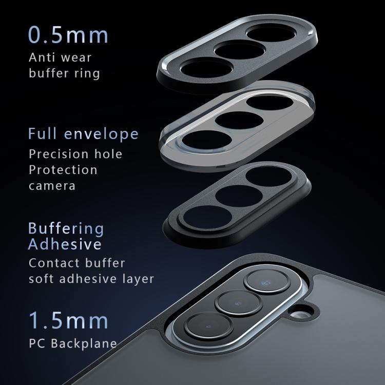 For Samsung Galaxy A57 5G Armor Precise Hole PC Hybrid TPU Phone Case - Transparent