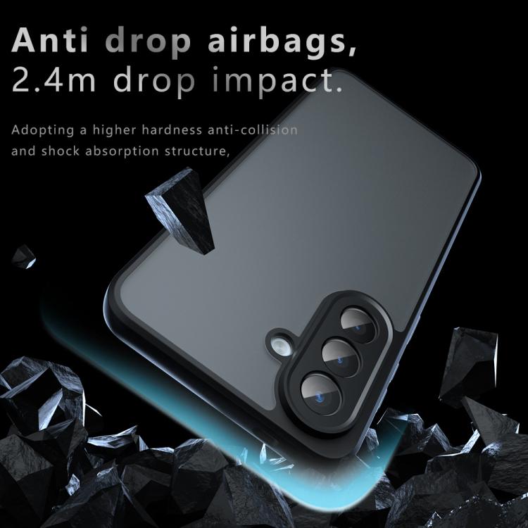 For Samsung Galaxy A57 5G Armor Precise Hole PC Hybrid TPU Phone Case - Transparent