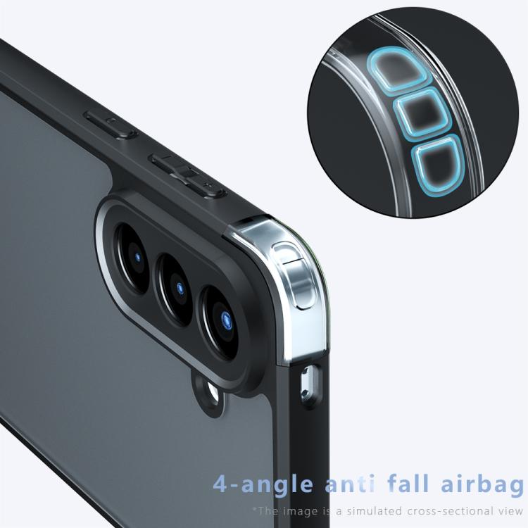 For Samsung Galaxy A57 5G Armor Precise Hole PC Hybrid TPU Phone Case - Transparent
