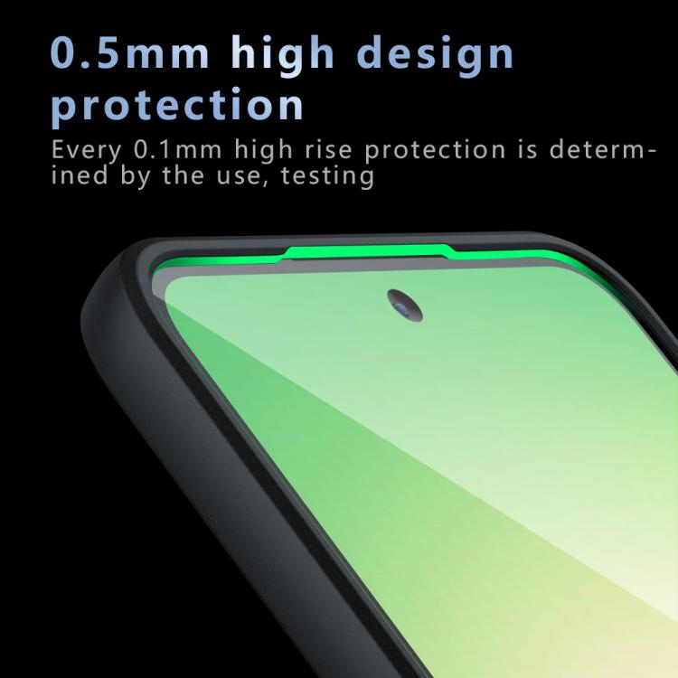 For Samsung Galaxy A57 5G Armor Precise Hole PC Hybrid TPU Phone Case - Transparent