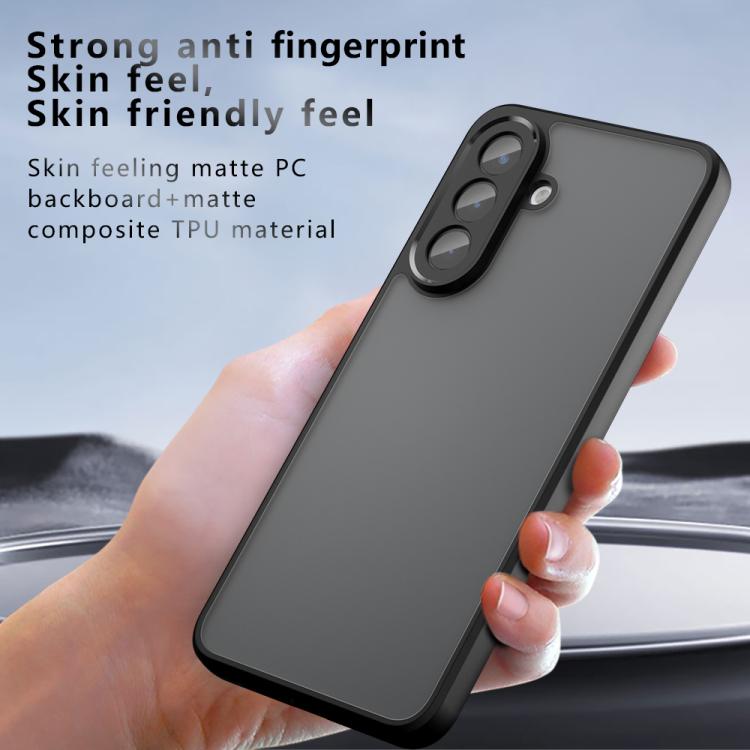 For Samsung Galaxy A57 5G Armor Precise Hole PC Hybrid TPU Phone Case - Transparent