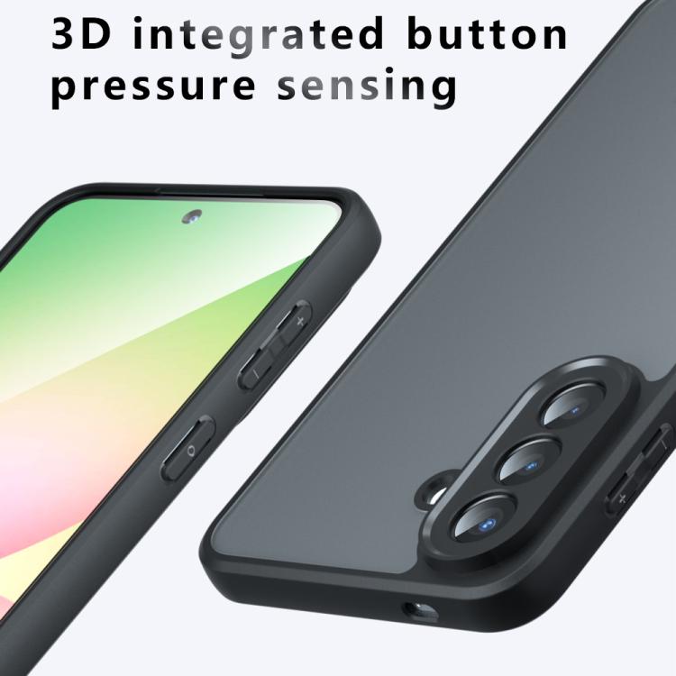 For Samsung Galaxy A57 5G Armor Precise Hole PC Hybrid TPU Phone Case - Transparent