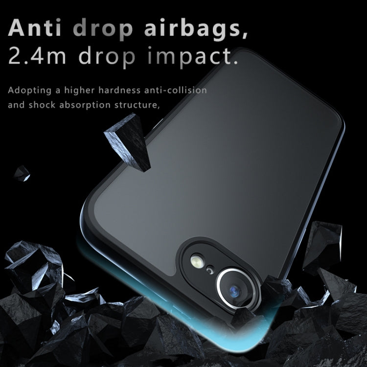 For iPhone 17e / 16e Armor Precise Hole PC Hybrid TPU Phone Case - Frosted Black