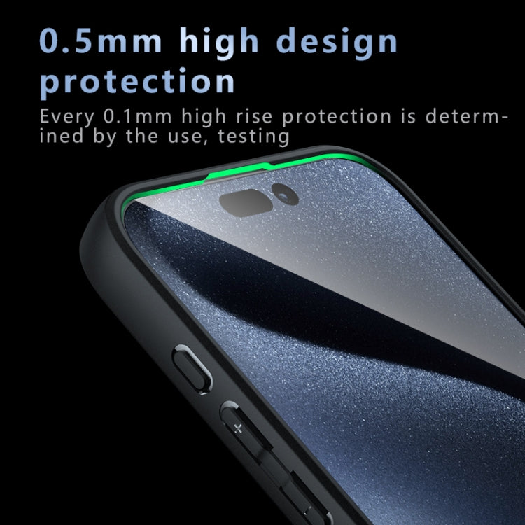 For iPhone 16 Pro Max Armor Precise Hole PC Hybrid TPU Phone Case - Frosted Black