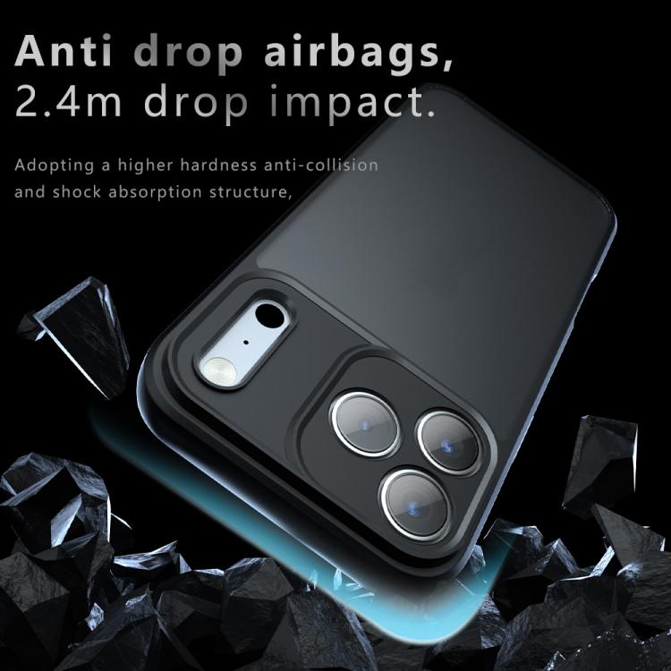 For iPhone 17 Pro Max Armor Precise Hole PC Hybrid TPU Phone Case - Frosted Black