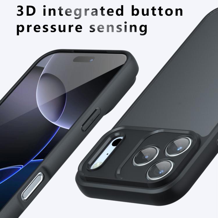 For iPhone 17 Pro Max Armor Precise Hole PC Hybrid TPU Phone Case - Frosted Black