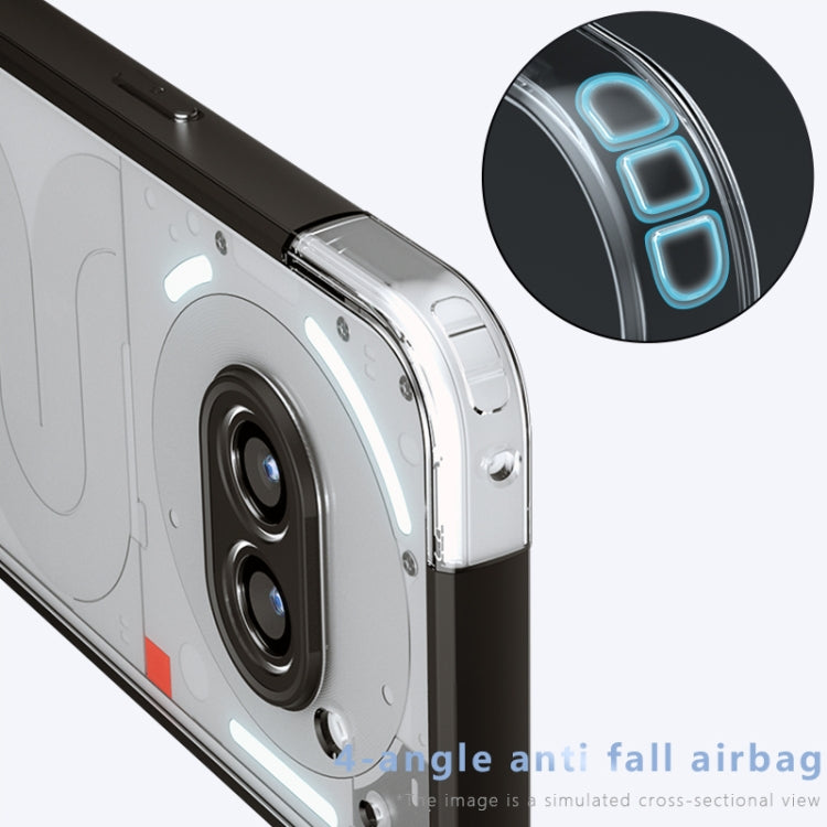 For Nothing Phone 2a Armor Precise Hole PC Hybrid TPU Phone Case - Frosted Black