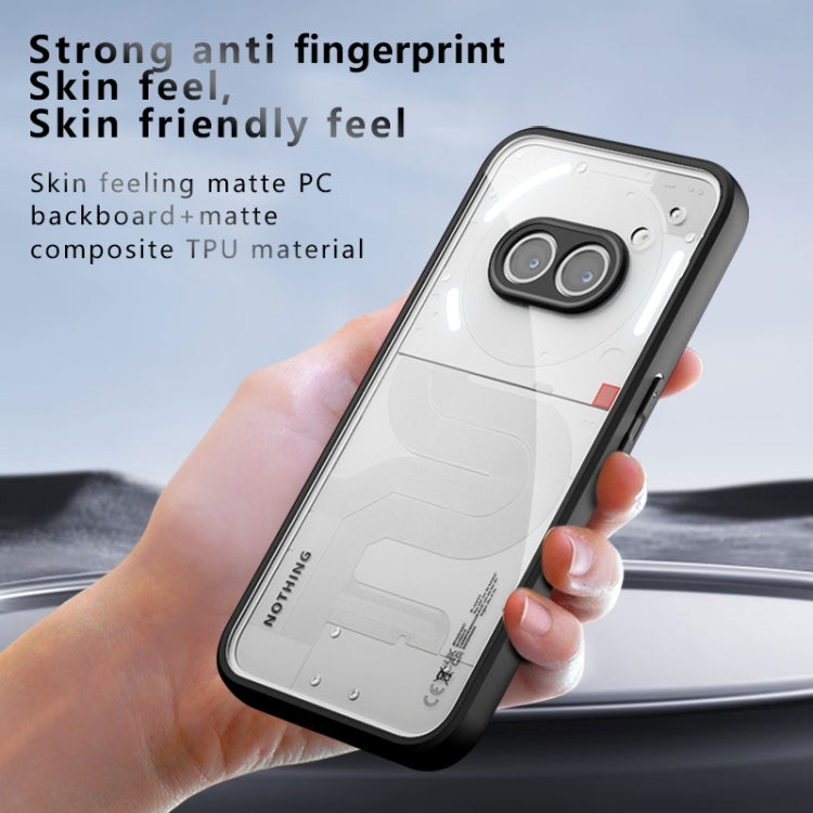 For Nothing Phone 2a Armor Precise Hole PC Hybrid TPU Phone Case - Frosted Black