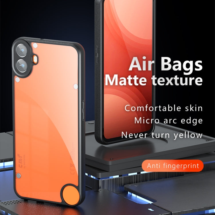 For Nothing CMF Phone 1 Armor Precise Hole PC Hybrid TPU Phone Case - Frosted Black